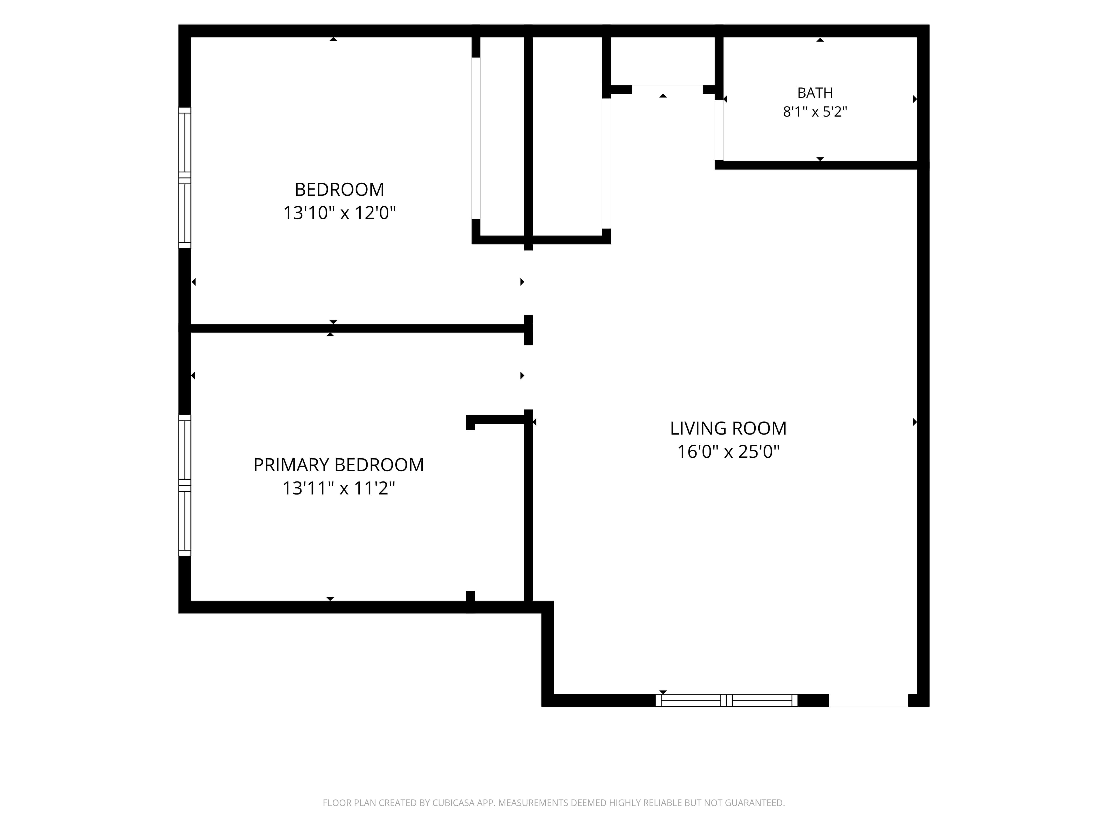 The Ridge representative two-bedroom floor plan at Tillson Woods.